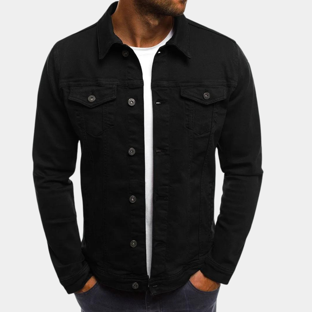 Liam | Classic Button-Front Trucker Jacket For Men