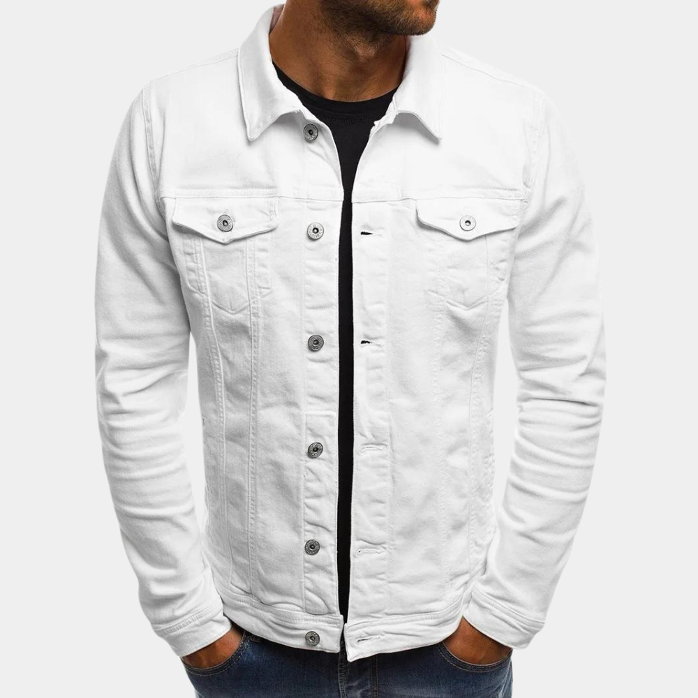 Liam | Classic Button-Front Trucker Jacket For Men
