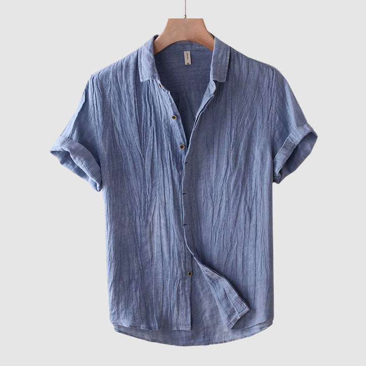 Lucien | Men’s Wrinkle Texture Short Sleeve Shirt
