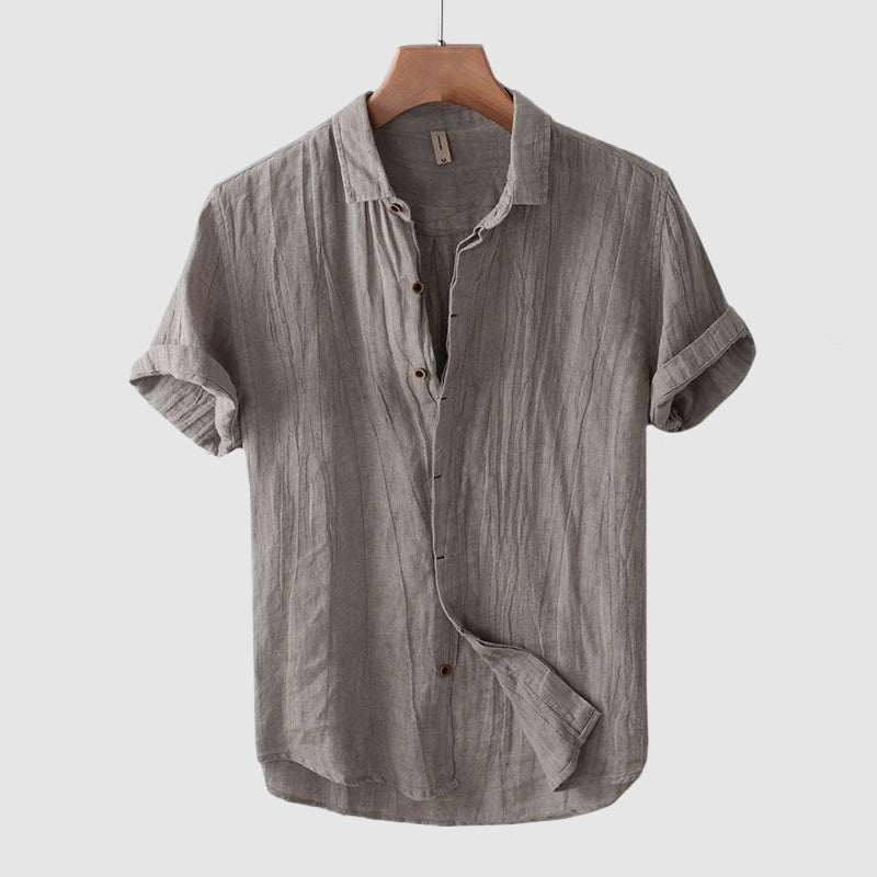 Lucien | Men’s Wrinkle Texture Short Sleeve Shirt