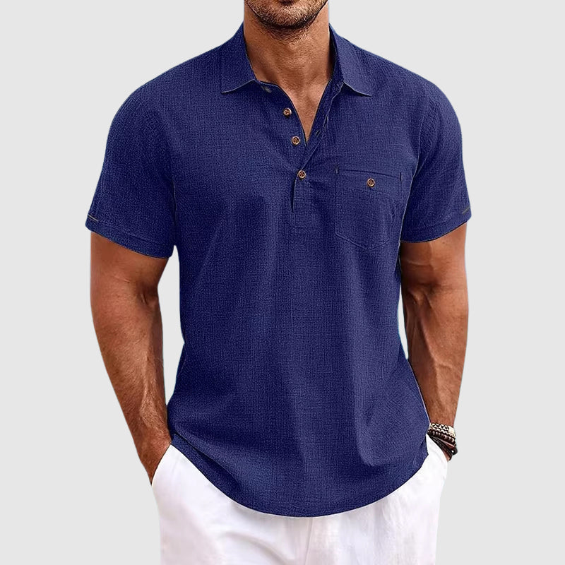 Elio | Men’s Linen Short Sleeve Polo Shirt
