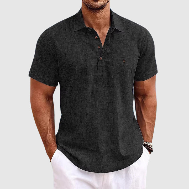 Elio | Men’s Linen Short Sleeve Polo Shirt