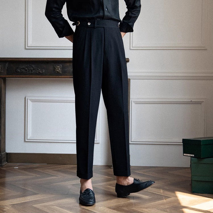 Henry | Men’s High-Waist Pleated Tailored Trousers