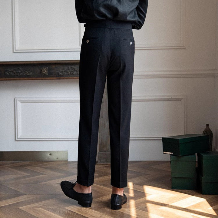 Henry | Men’s High-Waist Pleated Tailored Trousers