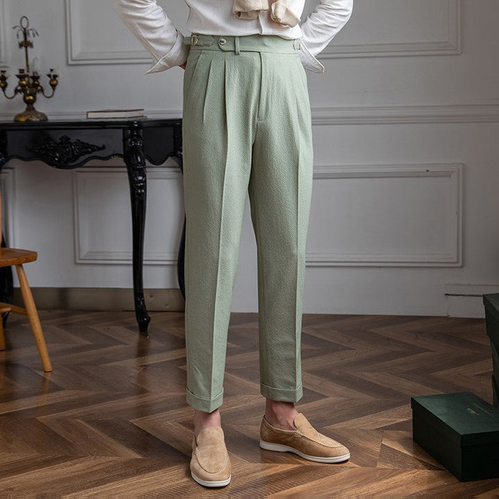 Henry | Men’s High-Waist Pleated Tailored Trousers