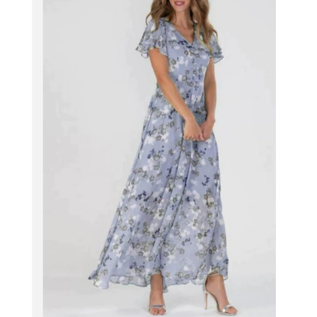 Celeste | Women’s Summer Formal Floral Maxi Wedding Guest Dress