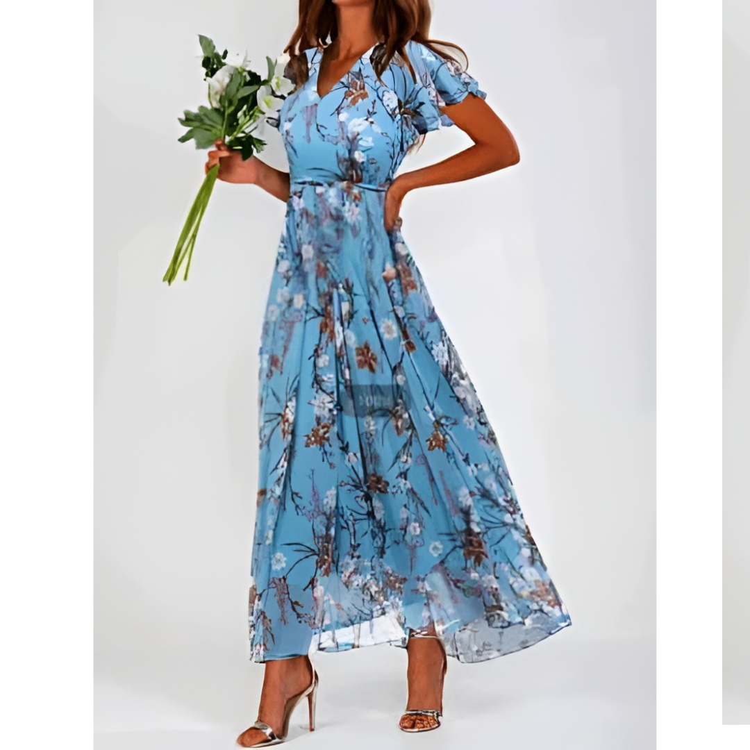 Celeste | Women’s Summer Formal Floral Maxi Wedding Guest Dress