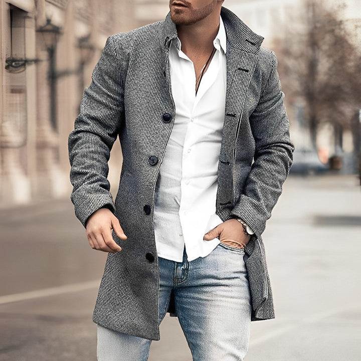 Owen | Stylish Long Button-Up Men’s Coat