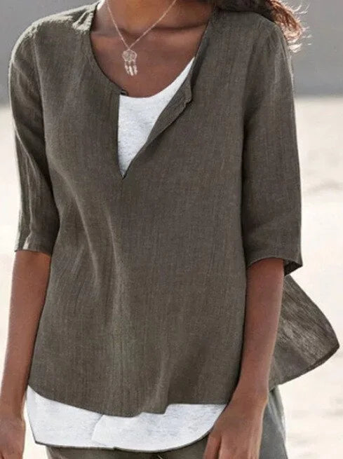 Megan | Women’s Casual Layered Summer Blouse