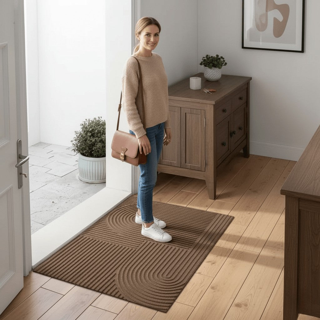 Absorbent microfiber mat with a flowing line pattern - product photo 4