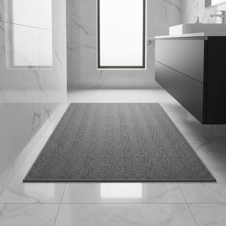 Absorbent geometric-pattern doormat in a modern entryway - product photo 1