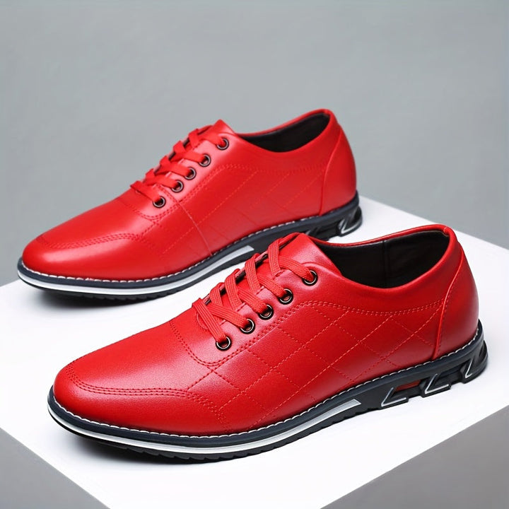 Ryan | Men’s Casual Orthopedic Lace-Up Sneakers With Quilted Panels And Athletic Sole