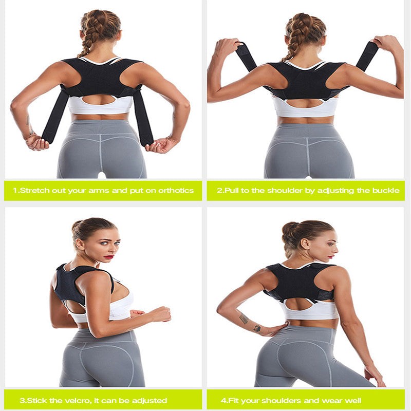 Adjustable back and shoulder support brace - product photo 2