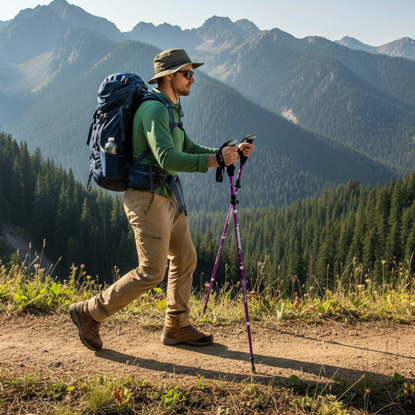 Pair of adjustable telescopic trekking poles - product photo 11