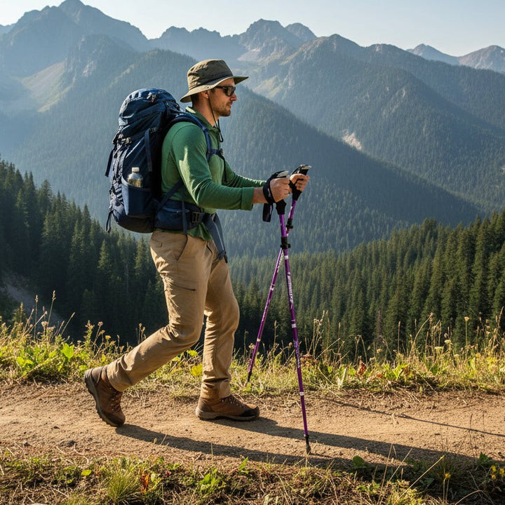 Pair of adjustable telescopic trekking poles - product photo 11