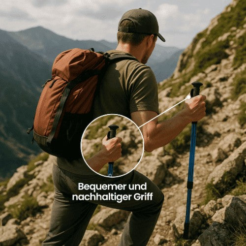 Pair of adjustable telescopic trekking poles - product photo 5
