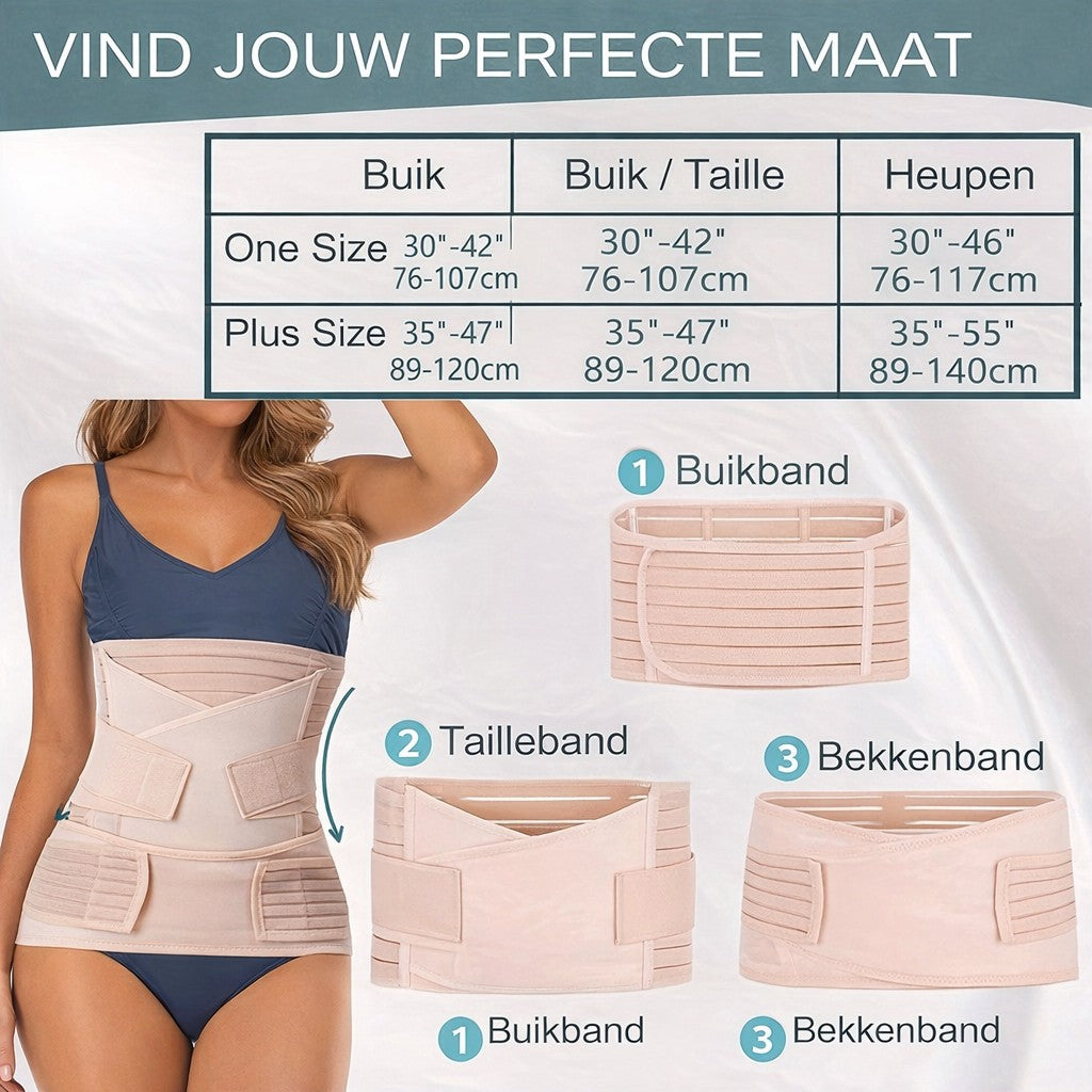 Adjustable three-panel postpartum support band - product photo 2