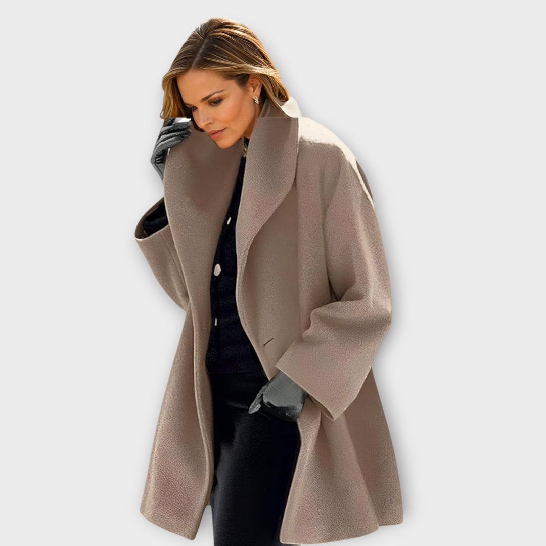 Elena | Relaxed-Fit Winter Coat With Statement Collar For Women
