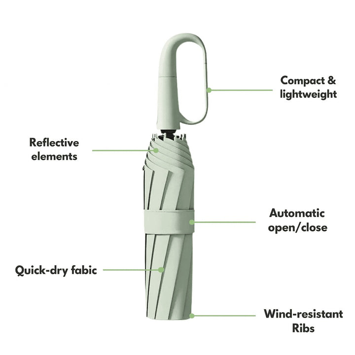 Automatic compact umbrella with a reinforced windproof frame - product photo 10