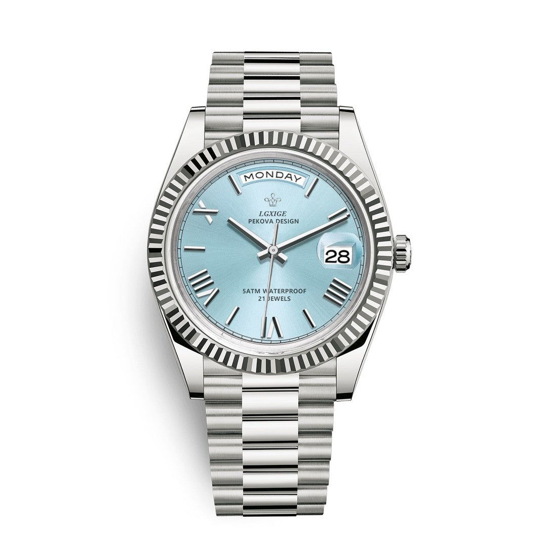 Automatic men's watch with day and date windows - product photo 11