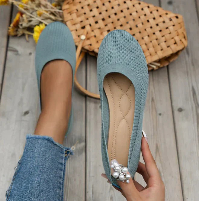 Ella | Women’s Knit Slip-On Ballet Flats