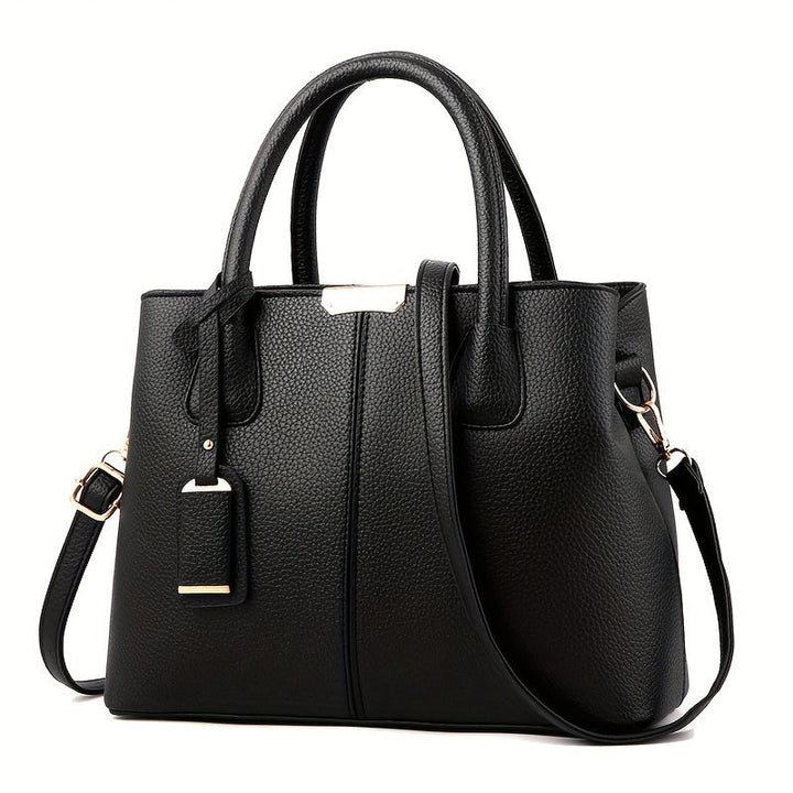 Amelia | Structured Leather Women’s Tote Handbag With Crossbody Strap