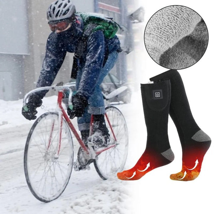 Battery-heated socks with a thermostat control - product photo 4