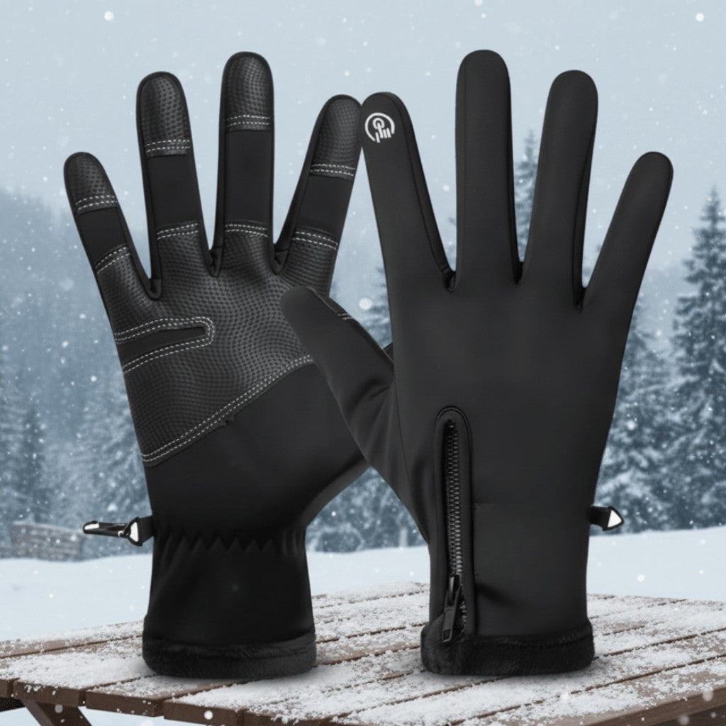 Battery-heated waterproof gloves with touchscreen tips - product photo 1
