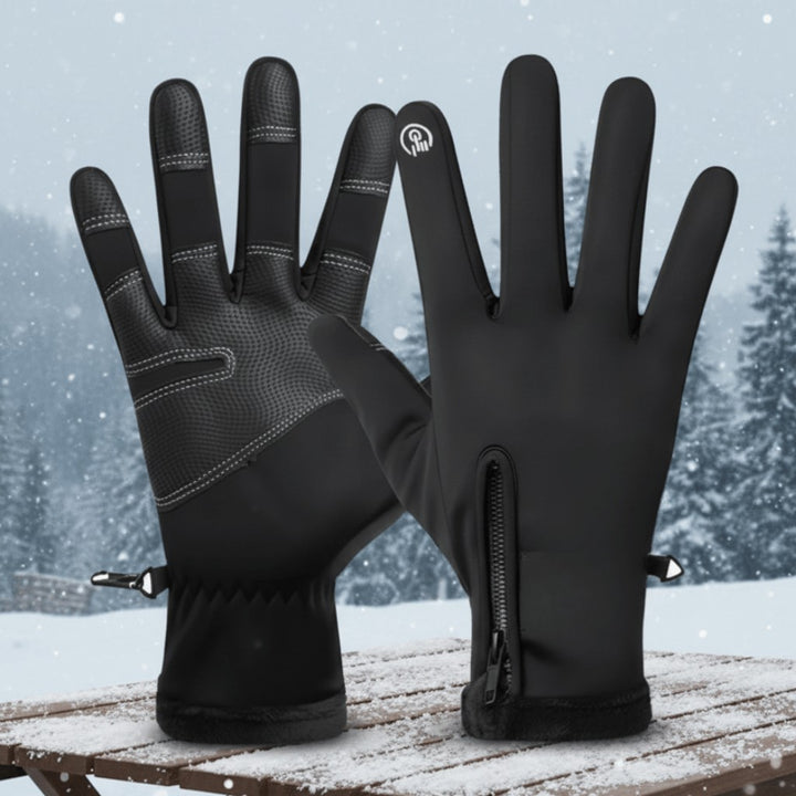 Battery-heated waterproof gloves with touchscreen tips - product photo 1