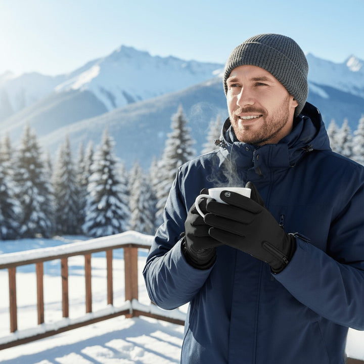Battery-heated waterproof gloves with touchscreen tips - product photo 3