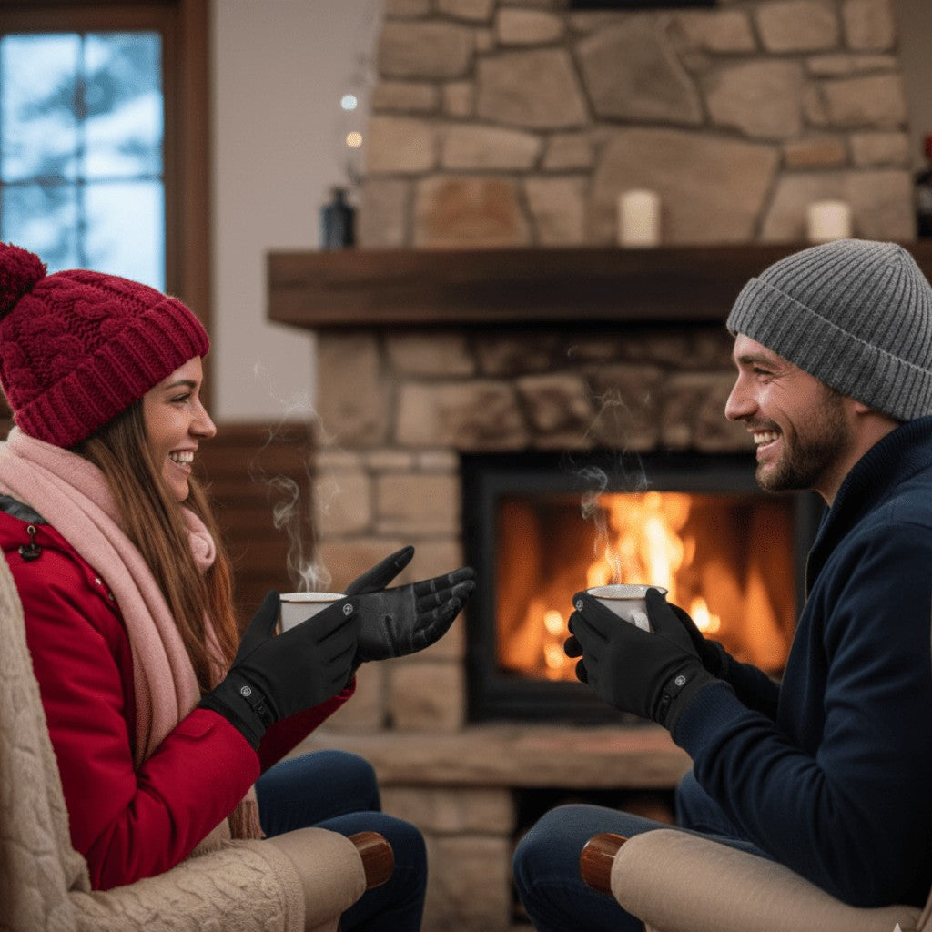 Battery-heated waterproof gloves with touchscreen tips - product photo 5