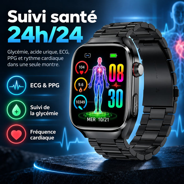 Bluetooth fitness watch with a steel strap - product photo 11