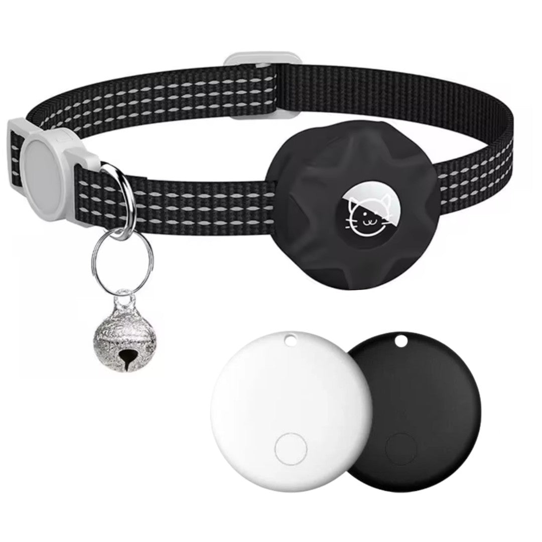 Bluetooth pet tracker on a reflective collar - product photo 1