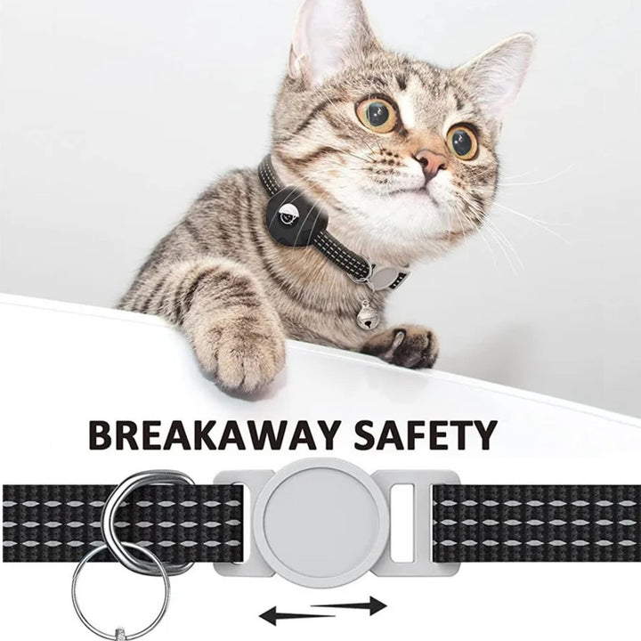 Bluetooth pet tracker on a reflective collar - product photo 4