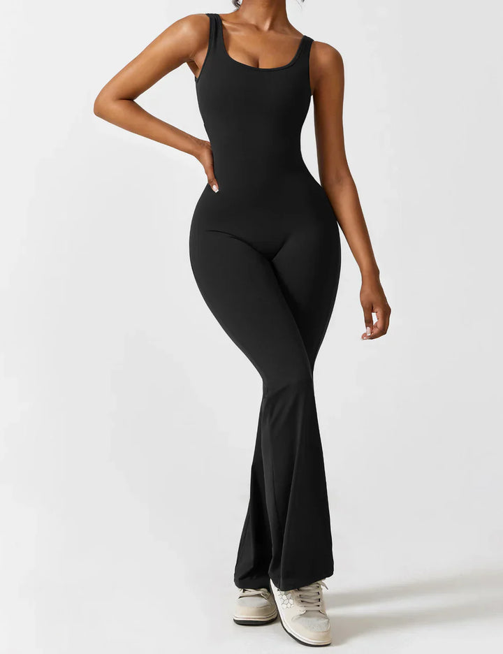 Selene | Women’s Flared Jumpsuit with V-Back Design