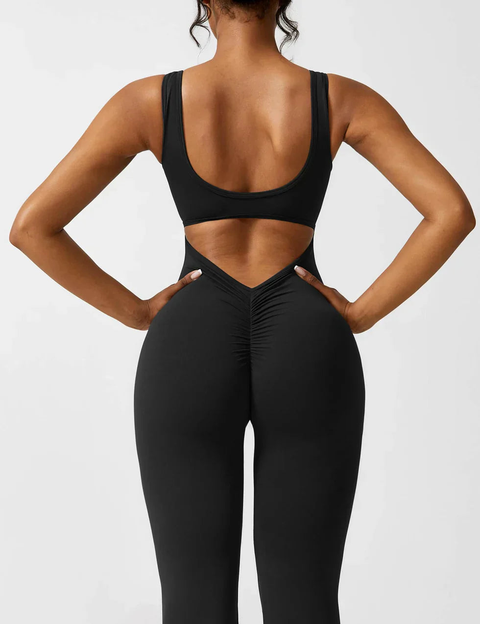 Selene | Women’s Flared Jumpsuit with V-Back Design