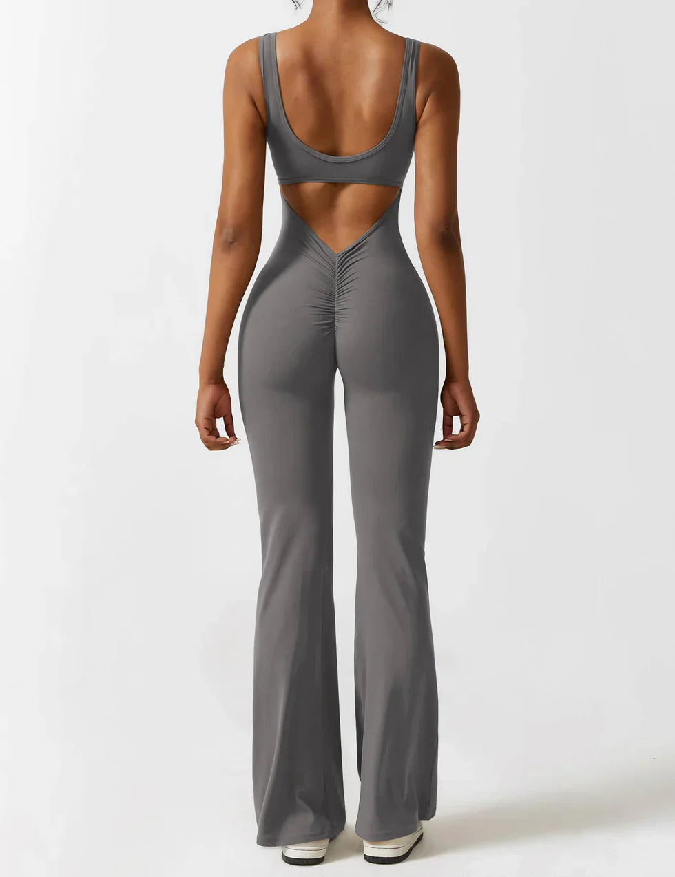 Selene | Women’s Flared Jumpsuit with V-Back Design
