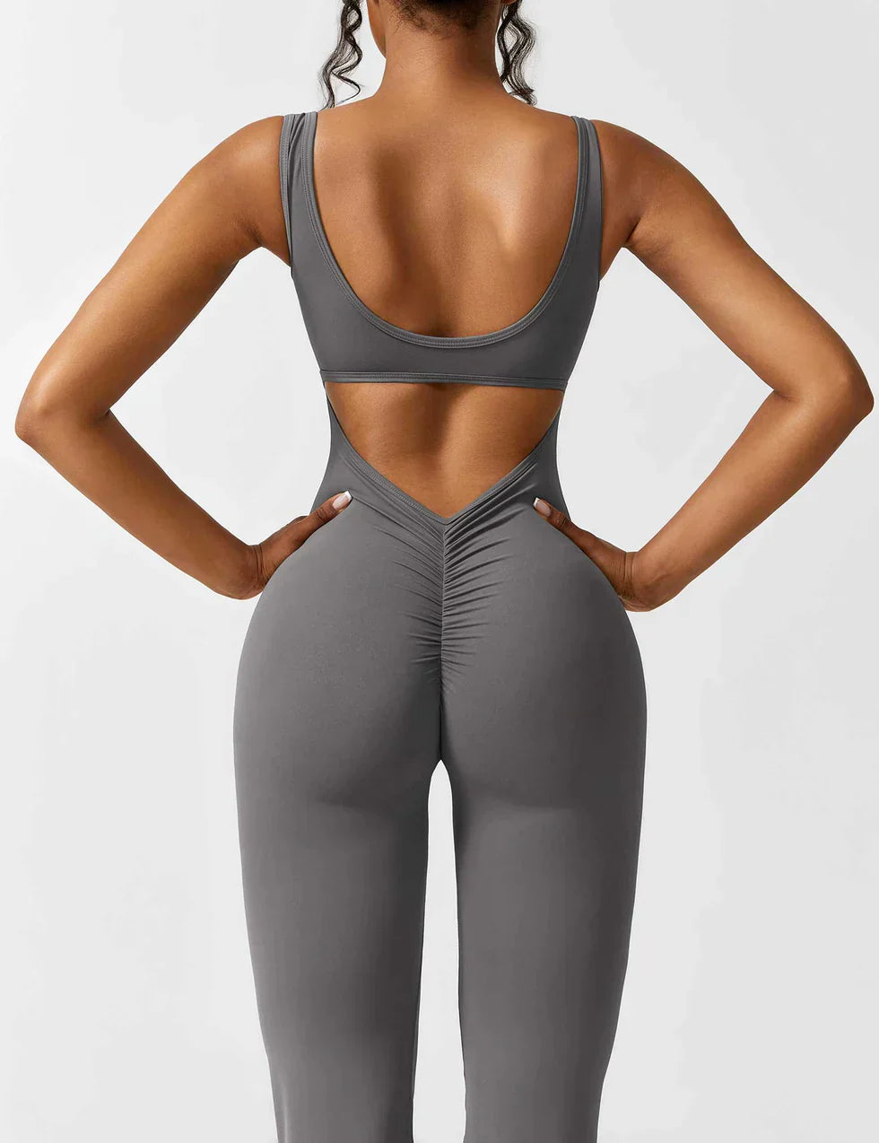Selene | Women’s Flared Jumpsuit with V-Back Design