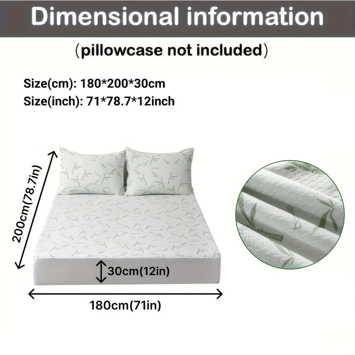 Breathable cooling mattress protector on a bed - product photo 14