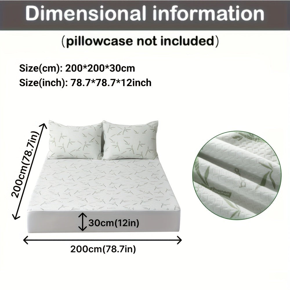 Breathable cooling mattress protector on a bed - product photo 15