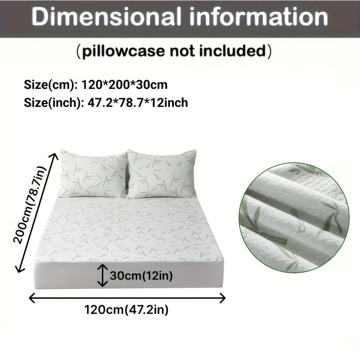 Breathable cooling mattress protector on a bed - product photo 7