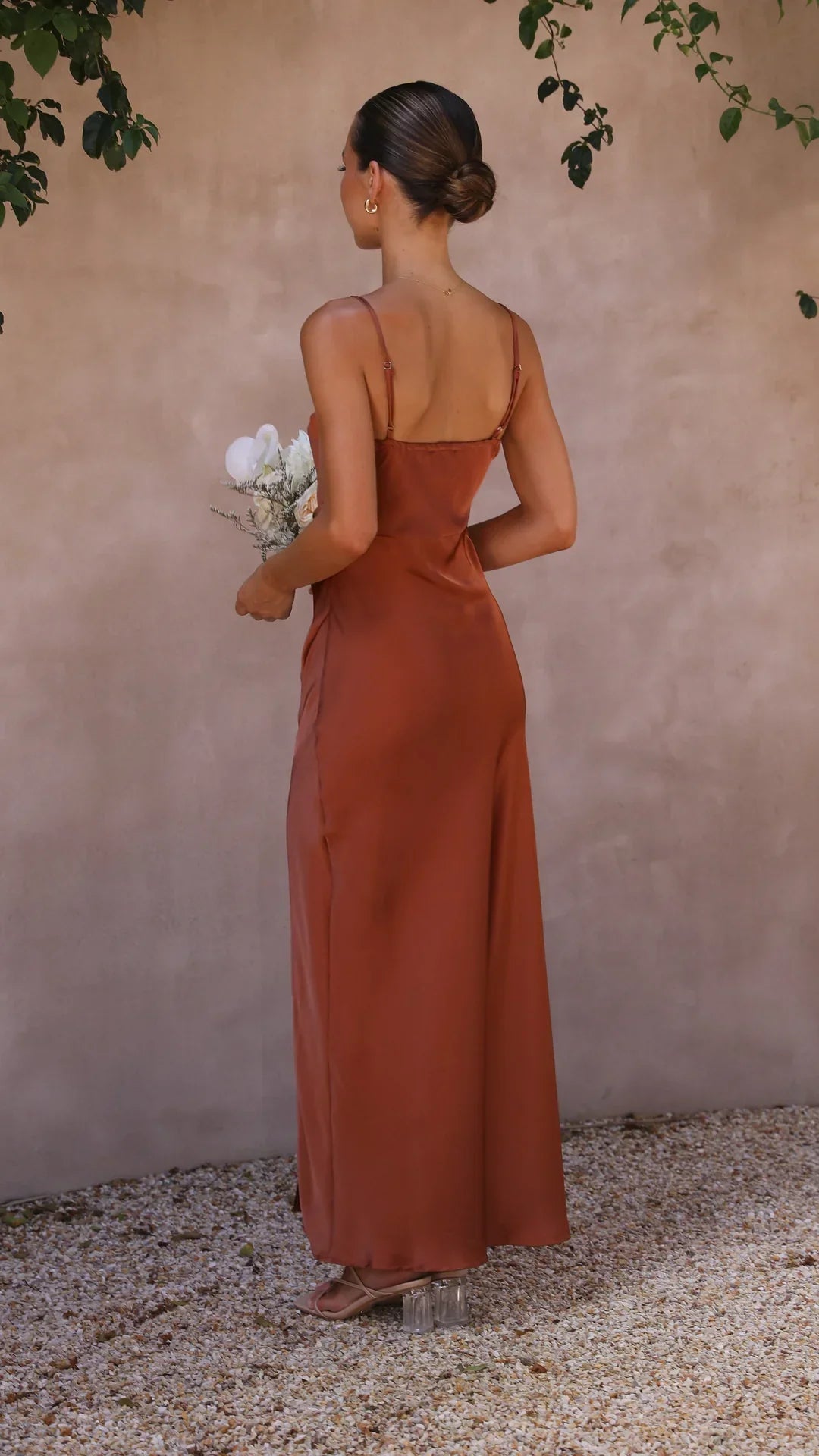 Isabelle | Women’s Luxurious Silky Slip Dress with Side Slit