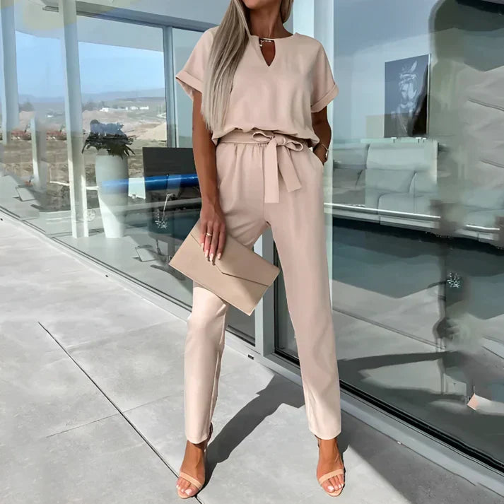 Mila | Women’s Coordinated Two-Piece Outfit With Relaxed Top And Straight-Cut Trousers