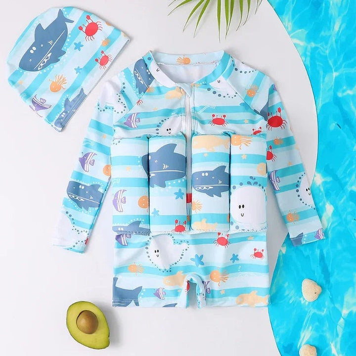 Children's swim suit with removable foam floats - product photo 2