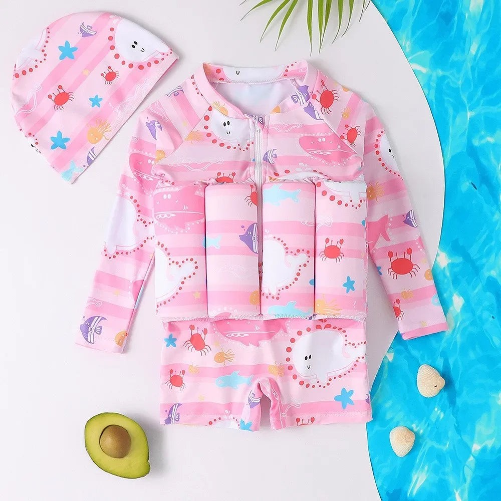 Children's swim suit with removable foam floats - product photo 6