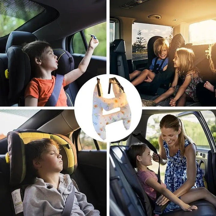 Children's travel neck pillow with head support - product photo 3