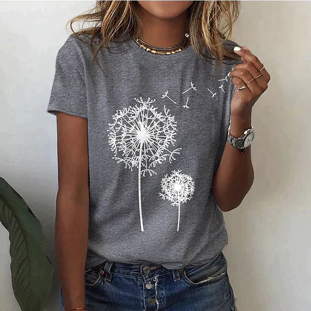 Nina | Women’s Short Sleeve Summer T-Shirt with Round Neck