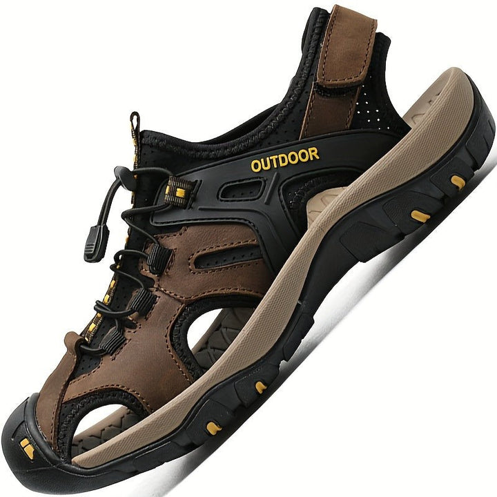 Closed-toe walking sandals with a rubber grip sole - product photo 1