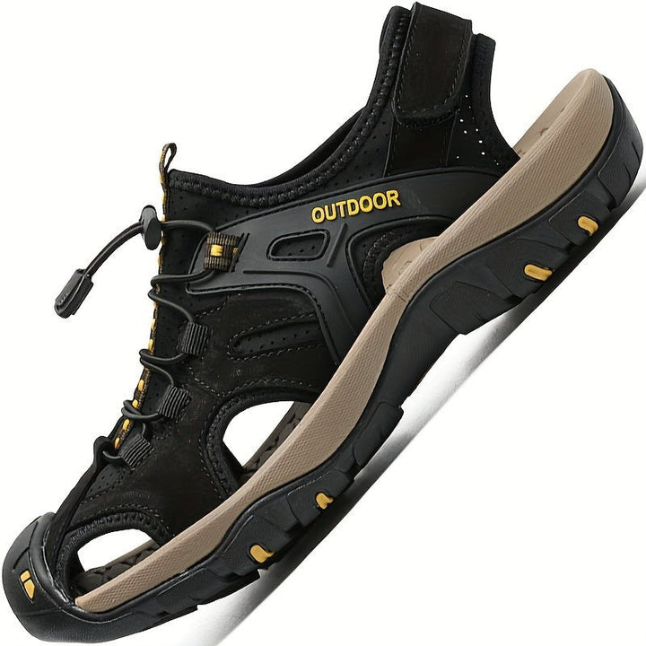 Closed-toe walking sandals with a rubber grip sole - product photo 2