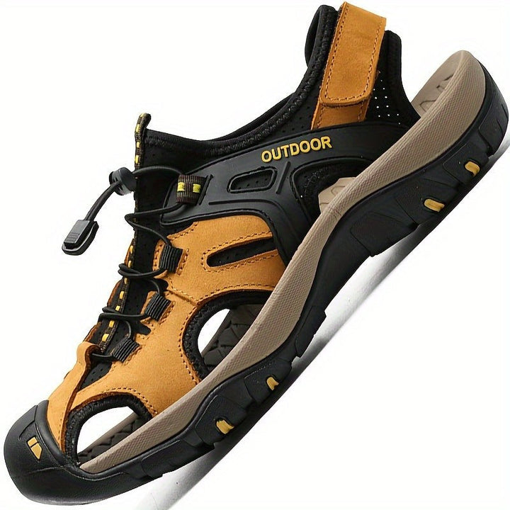 Closed-toe walking sandals with a rubber grip sole - product photo 5